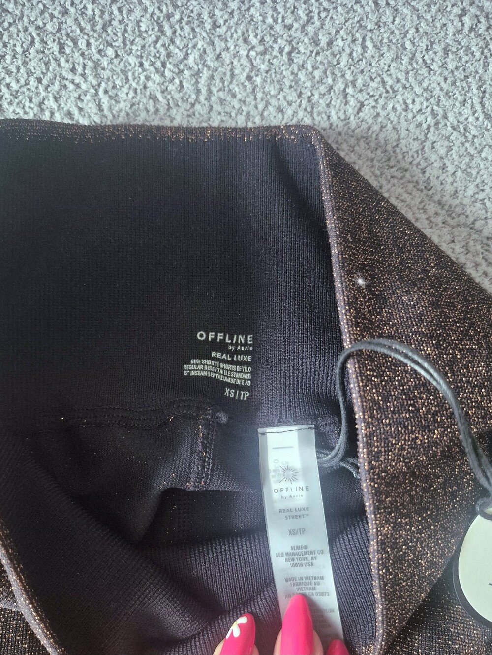 NWT- OFFLINE By Aerie Seamless Lurex 5" Bike Short. - Picture 6 of 10